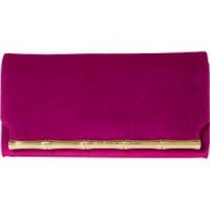 Lilly Pulitzer Magenta and Bamboo Clutch